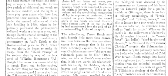 a page full of very small text, it's a page from the New Yorker magazine from the 1970s